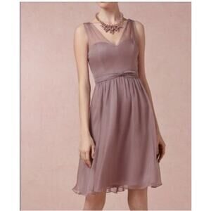 BHLDN Quilaree Ainsley Rose Quartz Dusty Purple Size 12 Anthropologie Chiffon